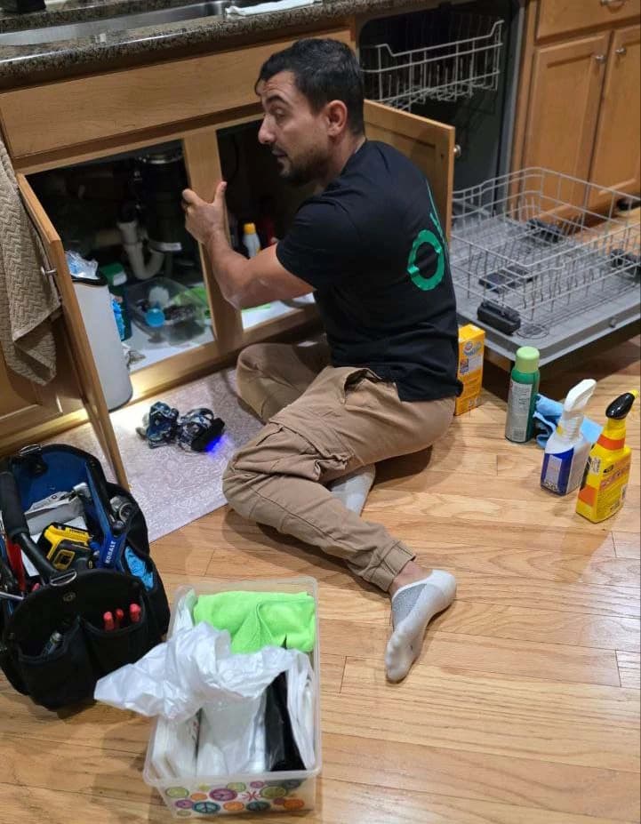 Garbage disposal cleaning and functionality restored